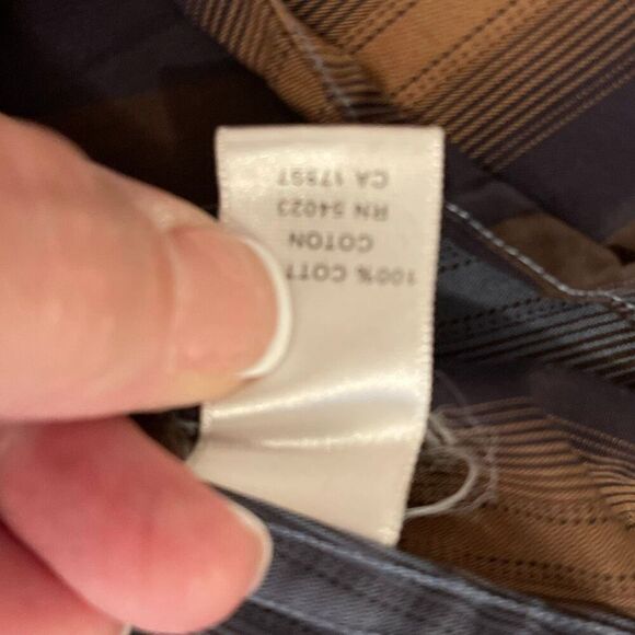 Banana Republic Men’s Blue/Brown French Cuff Dress Shirt - Picture 11 of 11